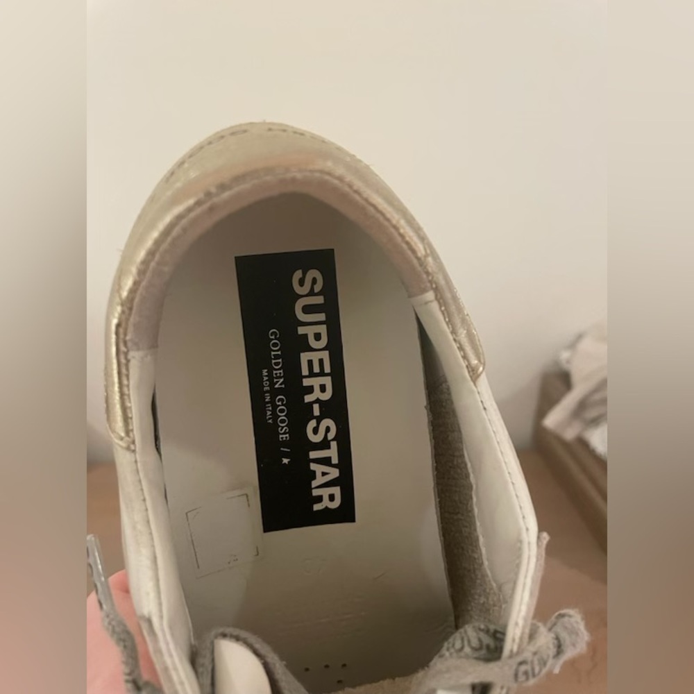 Golden Goose Super-Star Laser-Cut Flag & Star suede toe Size 40 (US9) - EUC - Picture 5 of 9